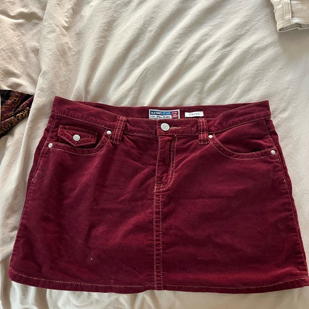 Women's whimsigoth Burgundy mini Skirt